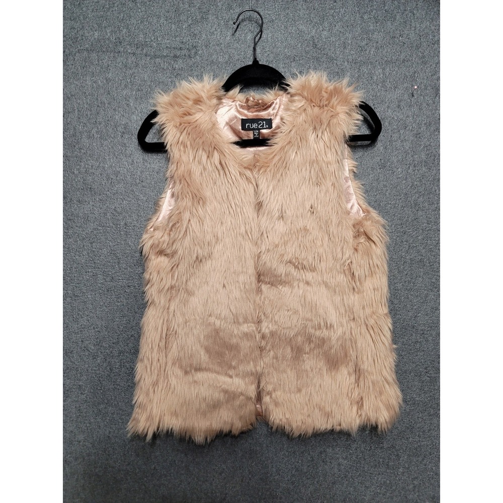 NWT Women's Faux Fur Vest S/M Y2K 70s Boho Indie Sleaze Whimsigoth Boho Grunge